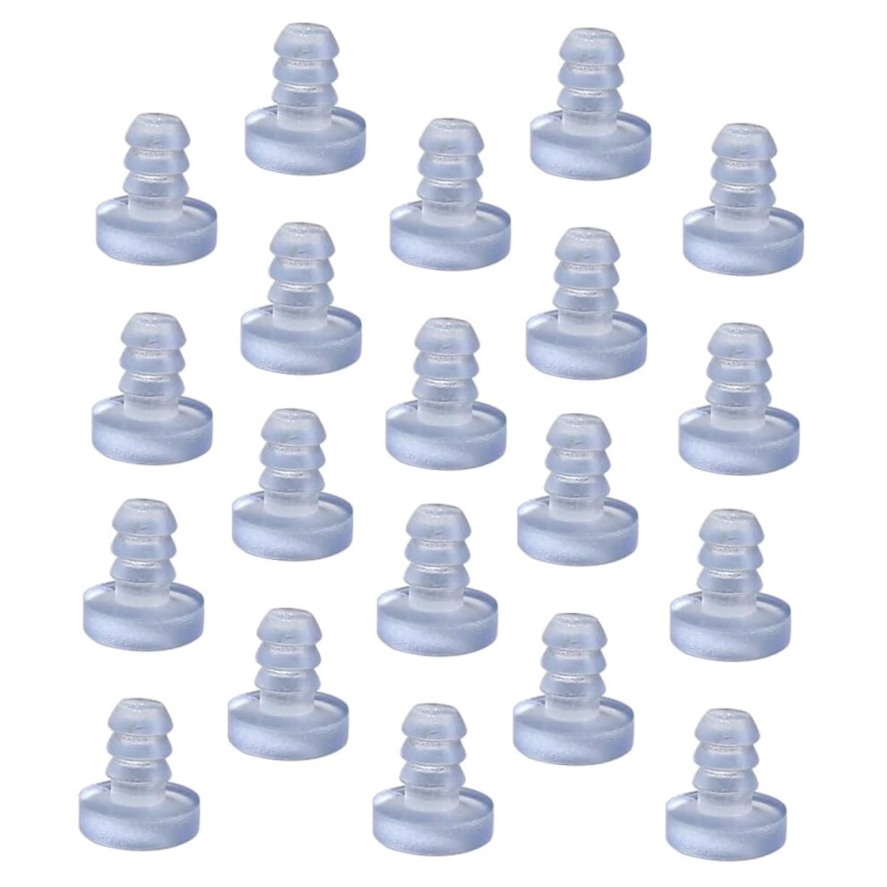100Pcs Clear Soft Stem Cabinet Door Bumpers Rubber Furniture Spacers Noise Reduction Shock Absorption 9351714684552