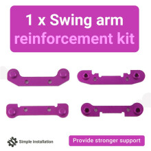 Front & Rear Swing Arm Reinforcement Kit with Metal Shaft Sleeve for 144001 124019 124018 RC Car Upgrade Parts,A