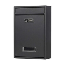 Wall Mounted Locking Mailbox, Weatherproof Iron Build, Large Capacity Secure Mailbox for Home and Office