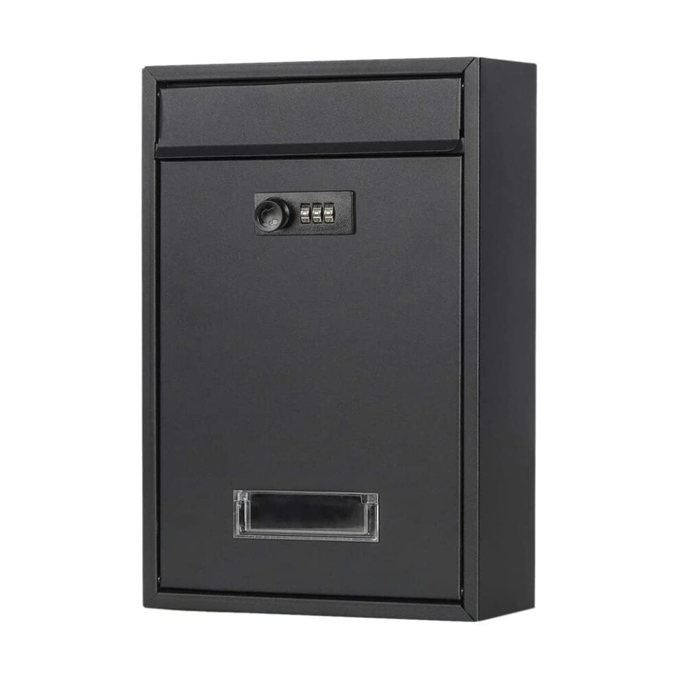 Wall Mounted Locking Mailbox, Weatherproof Iron Build, Large Capacity Secure Mailbox For Home And Office 9045646606910