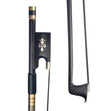 Carbon Fiber Violin Bow 4/4 with Ebony Frog and Mongolian Horsehair, Durable Balanced Design