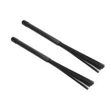 2Pcs Professional Nylon Wire Drum Brushes with Ergonomic Non‑Slip Grip for Jazz Snare Drum