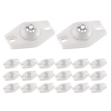 26Pcs Self Adhesive Furniture Wheels White – Drill Smooth Rolling Casters for Trash Can and Storage Box