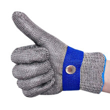 Cut Resistant Gloves Level 6 Protection Stainless Steel Mesh Safety Glove for Kitchen and Gardening, Medium Size