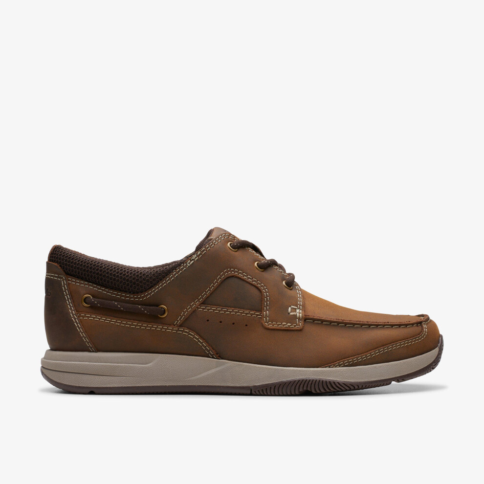 Clarks (Standard, 7.5 (Adults')) Sailview Lace Beeswax Leather