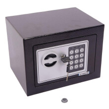 Electronic Digital Safe Box with Keypad and Keys, Dual Access Security Steel Safe for Home and Office