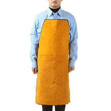 Heavy Duty Leather Welding Apron Orange – Flame Retardant Protection, Adjustable Unisex Fit for Workshop Use