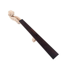Unfinished Violin Neck with Prefitted Ebony Fingerboard Hand Carved Scroll for Luthier and Restoration
