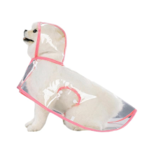 Impermeabile rosa trasparente per cani, impermeabile in EVA, poncho antipioggia per animali domestici facile da indossare con cappuccio, cin
