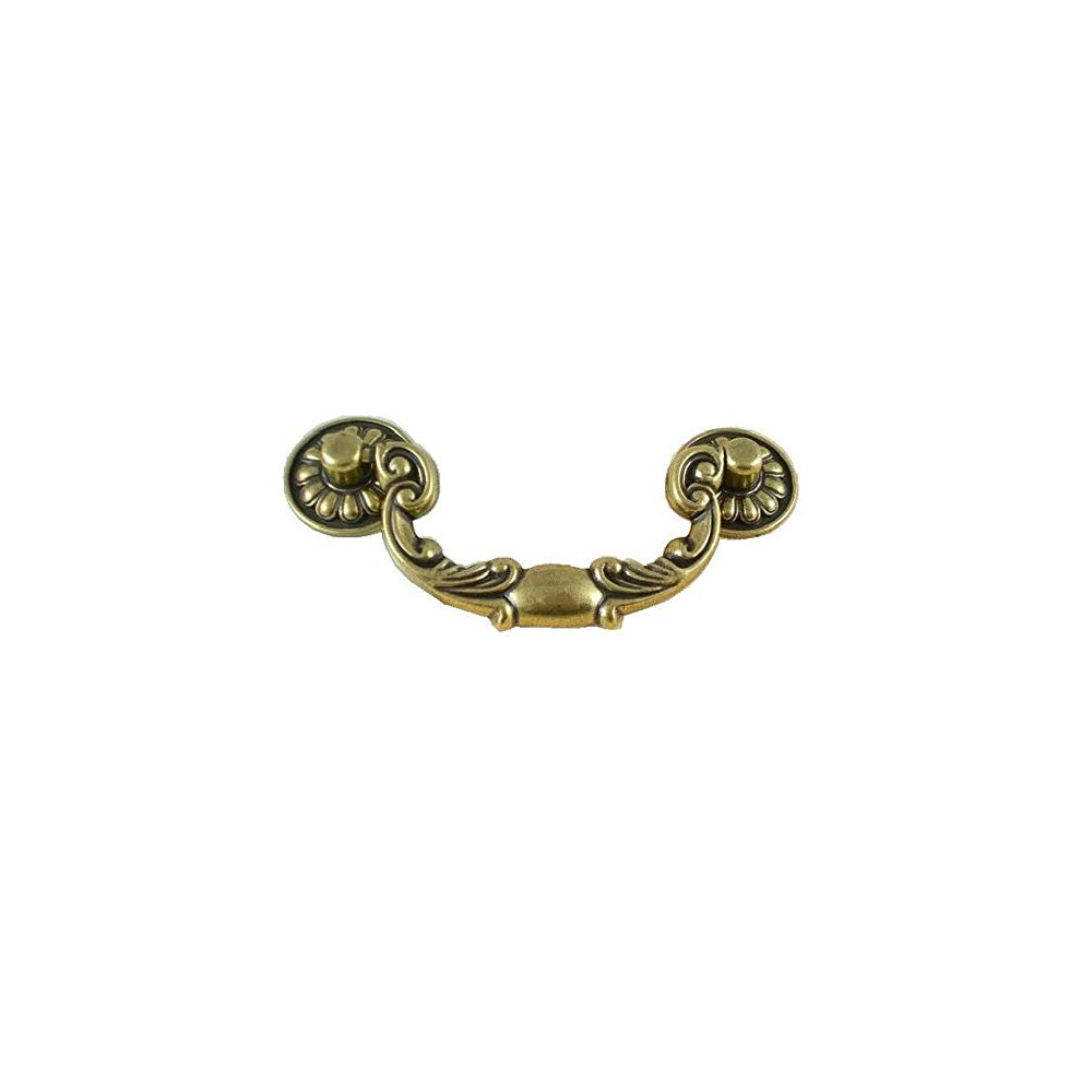 Antique Bronze Drawer Pulls 3.5 Inch Vintage Floral Cabinet Knobs Durable Zinc Hardware Set 9351714685078