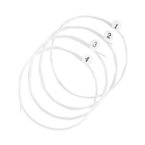 4Pcs Ukulele Strings Set Transparent Nylon Replacement Easy Installation for Beginners