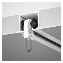 Heavy Duty Ceiling Curtain Track System, White Recessed Ceiling Mount Rail, Smooth Silent Glide, 13ft