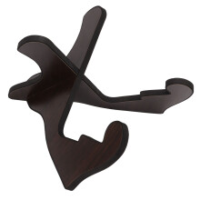Wooden Guitar Stand Black Compact XFrame Design Durable Composite Wood Acoustic Holder