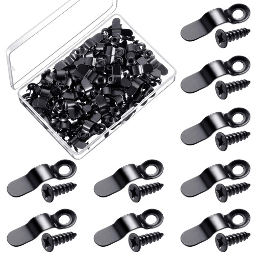 100 Pcs Metal Frame Turn Button with Screws, RustResistant Picture Frame Hardware for Secure Hold
