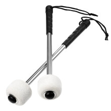 Wool Felt Drum Mallets with Stainless Steel Handles, Lightweight Antislip Percussion Sticks for Beginners