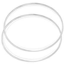 2pcs Transparent Drum Practice Pad Replacement Heads, Durable Clear Design for Consistent Rebound Feel