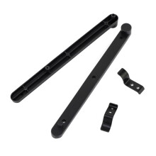 Hidden Door Cabinet Slide Rails, Durable Plastic Iron Build, Smooth Quiet Sliding, Easy Side Installation, 1 Set