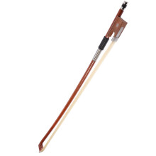 Red Sandalwood Violin Bow with Natural Horsehair Ergonomic Straight Stick for Beginner Practice