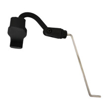 Saxophone Phone Holder Marching Lyre with Easy Installation and Argent Metallic Finish for Stage Performance