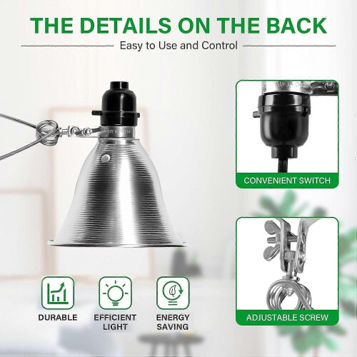 Υποδοχή λάμπας με σφιγκτήρα, με ανακλαστήρα 5,5 ιντσών, σχεδιασμός υψηλής ασφά 2