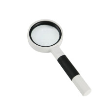 Hand-Held Reading Magnifier Glass Lens Anti-Skid Handle Old Man Reading Repair Identification Magnifying Glass, Specification: 50mm 7