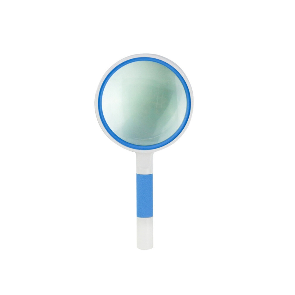 Hand-Held Reading Magnifier Glass Lens Anti-Skid Handle Old Man Reading Repair Identification Magnifying Glass, Specification: 85mm 10