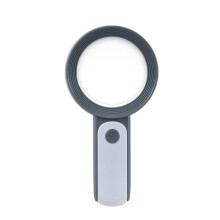 30x magnification glass with 18 LEDs, offering both warm and cool light, high-definition reading and repair for seniors (grayish-white