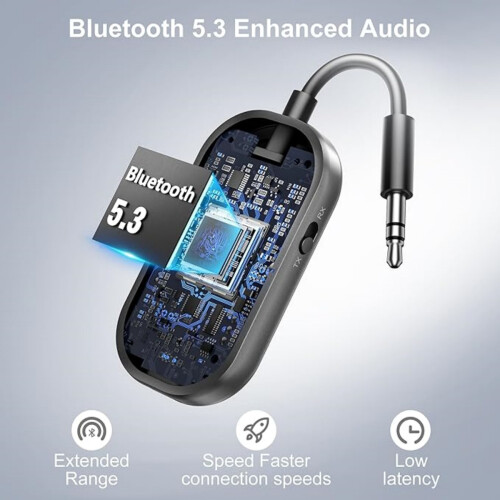 Νέος πομπός και δέκτης Bluetooth 5.3 του 2026, προσαρμογέας Bluetooth 2 σε 1 για αεροπλάνο συμ 1