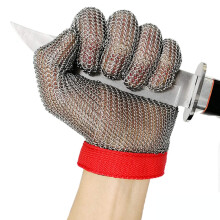 Cut Resistant Glove Level 5 Protection 304 Stainless Steel Mesh with Adjustable Strap for Kitchen Work Food Use Small Size