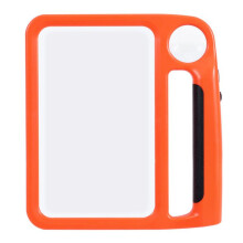 5/10X 48LEDs Magnifier 3 Colors Cold Warm Brightness Adjustment Handheld Loupe, Spec: Battery Orange
