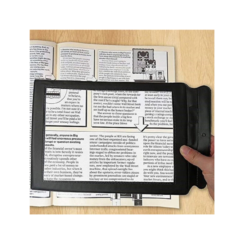 A4 Magnifying Glass Reading Handheld Soft PVC Full Page 3X Magnifier