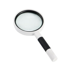 Hand-Held Reading Magnifier Glass Lens Anti-Skid Handle Old Man Reading Repair Identification Magnifying Glass, Specification: 65mm 6