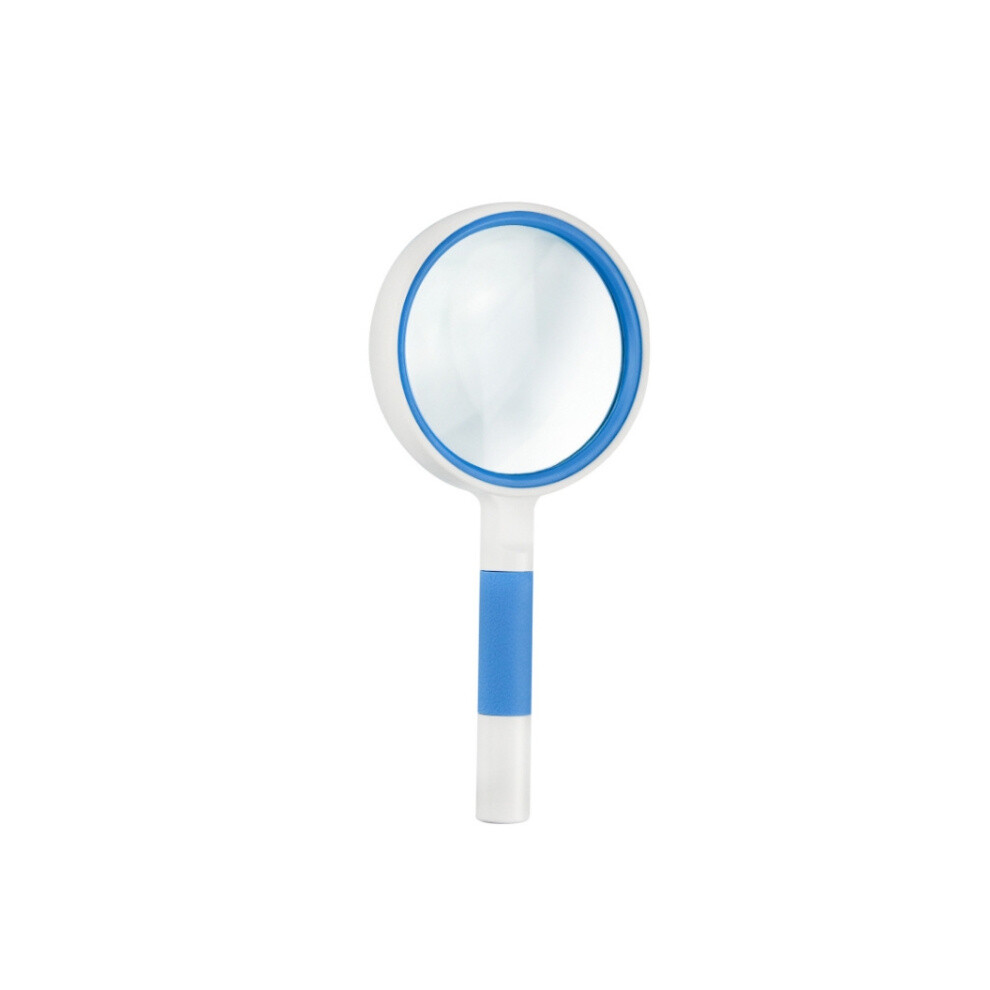 Hand-Held Reading Magnifier Glass Lens Anti-Skid Handle Old Man Reading Repair Identification Magnifying Glass, Specification: 75mm 4