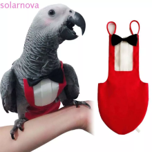 SOLARNOVA Haustierwindeln mit Fliege, süßem Smoking, Ara, Partyaccessoire, Papageienuniform