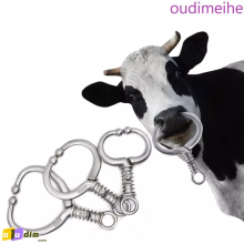OUDIMEIHE Nasenklemme für Rinder, rostfreie, federbelastete Nasenklemme für Bullen, Rinderzange mit integrierter Verriegelung