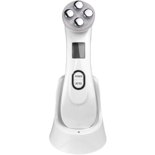 5-in-1-RF-Gesichtsbehandlungsgerät mit Radiofrequenz, Mesotherapie, Elektroporation und Gesichtsstraffung (1 Stück, Weiß)