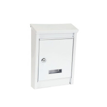 Wall Mounted Locking Mailbox Outdoor Iron Mailbox with Key Lock, Weatherproof and Easy Install