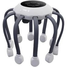 Elektrisches Kopfmassagegerät mit Oktopus-Kopfhautmassage, Musik, 5 Modi, 14 Vibrationskontakte, Rotlichttherapie, kompatibel mit Stressabba