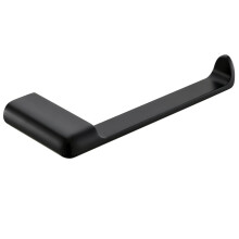 Matte Black Toilet Paper Holder Wall Mounted Rustproof Zinc Alloy LShaped Roll Guard for Bathroom