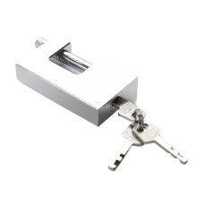 Heavy Duty Padlock 50mm Hardened Steel with 3 Keys, D Shaped Security Lock for Garage Door and Warehouse