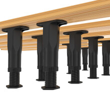 8 PCS Adjustable Bed Frame Support Legs with Screws, Heavy Duty Furniture Feet Kit 6.5'11.3' Height