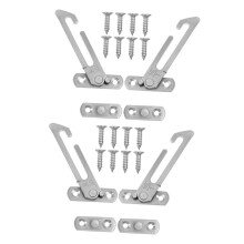 Sliding Window Lock Set 4pcs Stainless Steel Child Safety Stopper Easy DIY Installation Durable Build