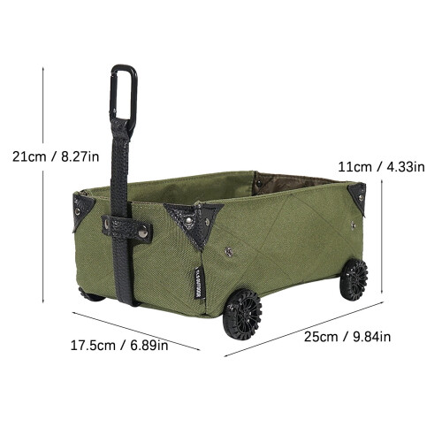 Wileqep Folding Garden Cart – Durable Canvas, 3 Colours 2