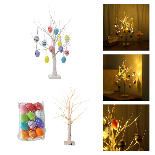Bright LED Easter Eggs Tree Decoration Children Parties-A 2