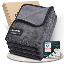 Ultra Absorbent Microfiber Car Drying Towel Set 3 Pack, Twisted Loop Edgeless Design for Streak Finish