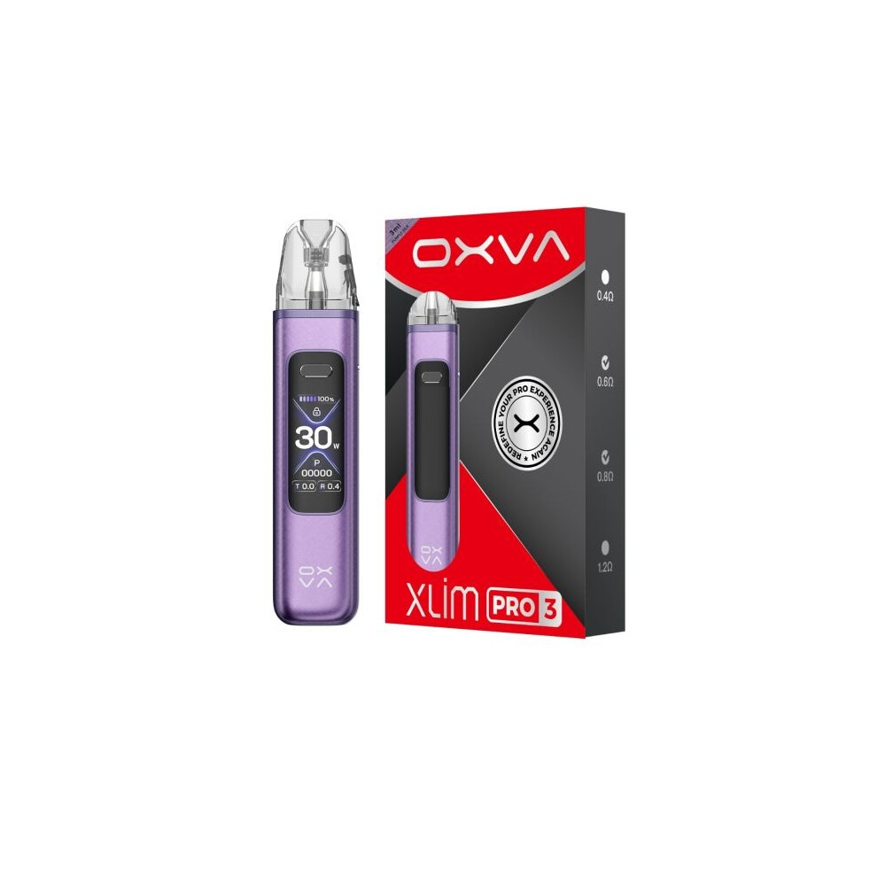 Oxva - Xlim Pro 3 Pod Vape Kit - Purple Silk
