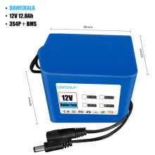 (12V 3S4P) Paquete de baterías recargables de iones de litio portátiles Super 12V 12800mAh con capac