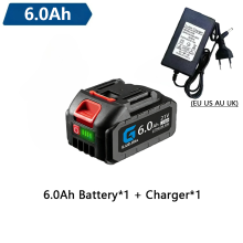 (1 x 6.0Ah - Charger)21V 388VF 928VF Battery Pack 3.0Ah 6.0Ah 9.0Ah Li-ion Fast Charging Safety Certified for Electric Drill/Driver Tools