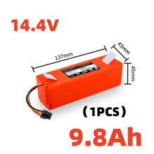 (9800mAh 1)Replacement Battery for S55 S60 S65 S50 S51 S5 MAX Vacuum Cleaner S6 Parts 14.4V 12800mAh