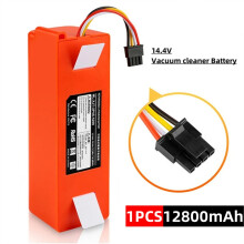 (12800mAh 1)Replacement Battery for Roborock, Robotic Vacuum Cleaner, S55, S60, S65, S50, S51, S5 MAX, S6 Parts, 14.4V